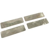 Antique Chinese INDIVIDUAL Mother Of Pearl Rectangular Leaf Bordered Gaming Chip Counter Token c1800's