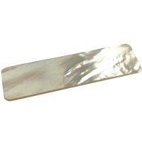 Antique Chinese INDIVIDUAL Mother Of Pearl Rectangular Plain Gaming Chip Counter Token c1850-1900's