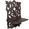 Antique French Small Folding Wall Mounted Wooden Shelf Support Display Wall Hanging Display Decor Finishing circa 1950's