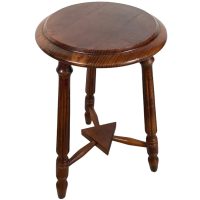 Vintage French Circular Side Table Plant Stand Compact Stand Display Double Plant Pot Plinth c1970's