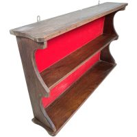 Vintage French Wooden Wood Three Tier Wall Mounted Large Shelf Shelving Unit Country Cottage Arts Crafts circa 1950-60’s Vintage French Wooden Wood Three Tier Wall Mounted Large Shelf Shelving Unit Country Cottage Arts Crafts circa 1950-60's