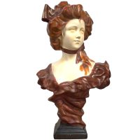 Vintage French Ladies Lady Woman Bust Head Ornament Figurine Display Gift Figurine c1980-90's