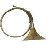 Vintage French Traditional Brass Hunting Horn instrument warning call hunt master hounds circa 1950-60's