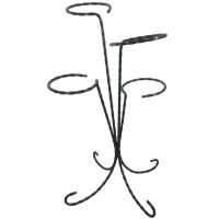 Vintage French Twisted Cast Iron Four Plant Pot Stand Holder Pedestal Foot Vase Support Display circa 1970-80’s Vintage French Twisted Cast Iron Four Plant Pot Stand Holder Pedestal Foot Vase Support Display circa 1970-80's