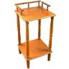 Telephone Side Table Vintage French Stand Wood Side Plinth Flower Pot Ornament Display Shelf Prop circa 1970-80's