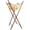 Antique French knitting sewing crocheting stand up folding basket stand holder bag storage portable arts crafts circa 1910-20's