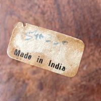 Alternative view of Vintage Indian Inlaid Wooden Small Folding Table Stand Legs Plinth Display Serving Decor Plant Pot Stand circa 1970-80's