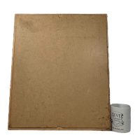 Alternative view of Vintage Italian Gold Framed Greek Amphora Print Prints On Wood Board Aged Worn c1980-90's