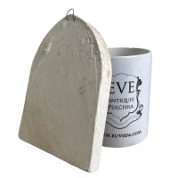 Alternative view of Vintage French Mary Jesus Child Biblical Scene Plaster Shield Wall Plaque Decor Ornament Figurine Display Gift c1960-70's