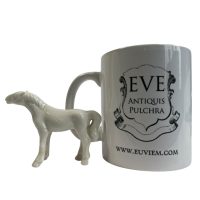 Alternative view of Vintage Chinese White Porcelain Horse Blanc De Chine Oriental Figurine Statue Ornament c1950-60's