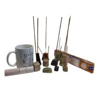 Alternative view of Vintage Asian Pottery Glazed Incence Stick Holders Stands Job Lot Of Ten Collection circa 1980-90's