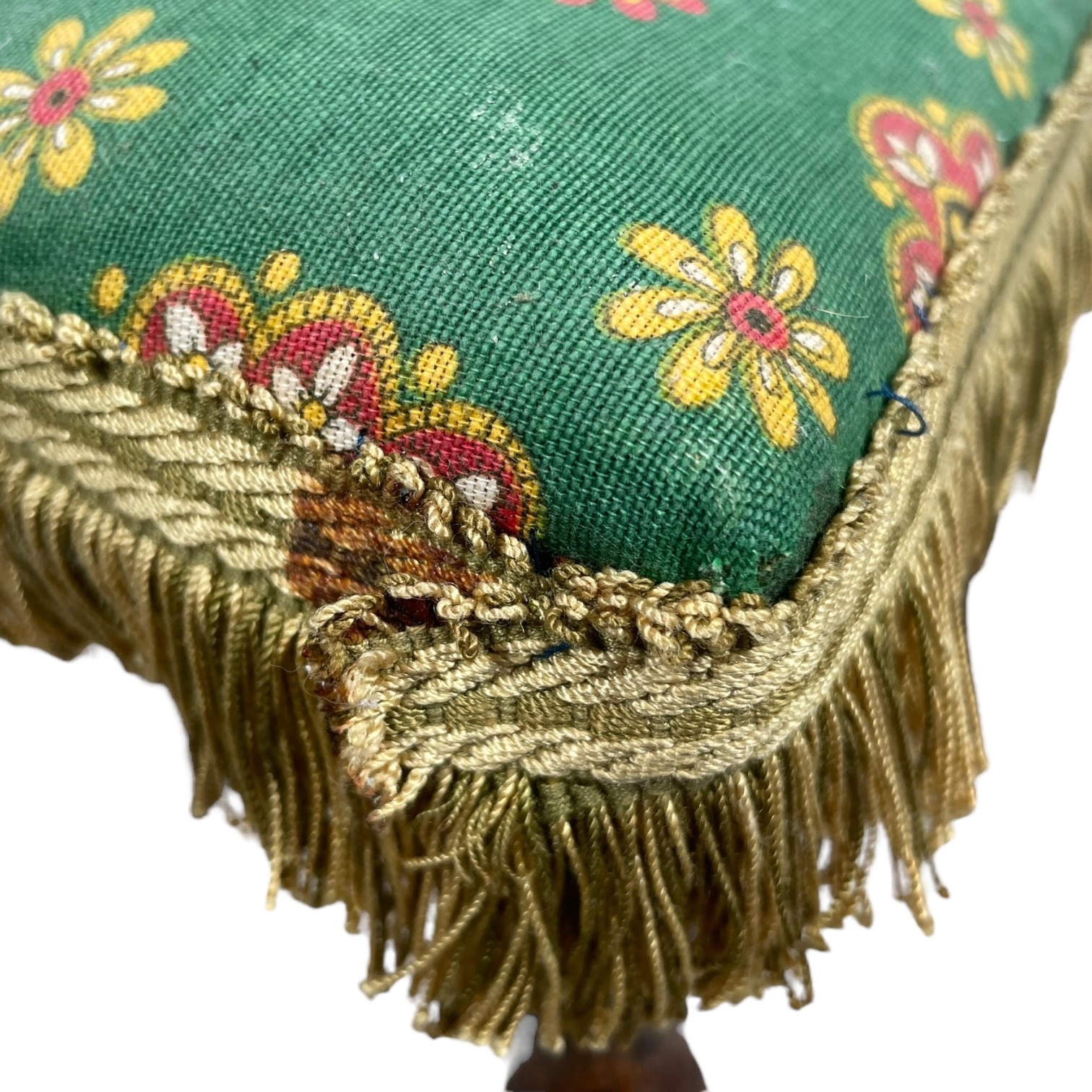 Vintage French Cushioned Wooden Bobbin Leg Tripod Milking Stool Seat Table Farm D Shaped Seat Plant Rest Stand Plinth Tabouret c1960’s 3 Vintage French Cushioned Wooden Bobbin Leg Tripod Milking Stool Seat Table Farm D Shaped Seat Plant Rest Stand Plinth Tabouret c1960's - Image 3