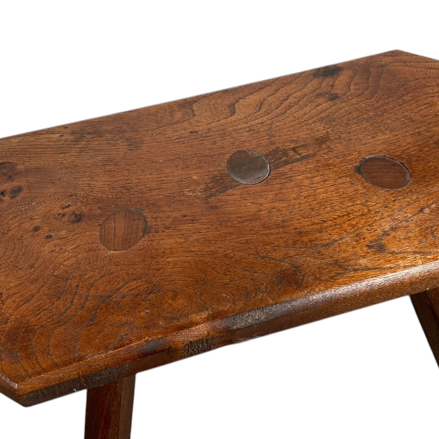 Vintage French Plant Stand Plinth Wooden Stool Seat Rest Tripod Leg Tabouret c1960’s 3 Vintage French Plant Stand Plinth Wooden Stool Seat Rest Tripod Leg Tabouret c1960's - Image 3