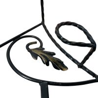 Alternative view of Vintage French Twisted Iron Coat Hook Hooks Hanger With Shelf Stand Hallway Decor c1970-80's