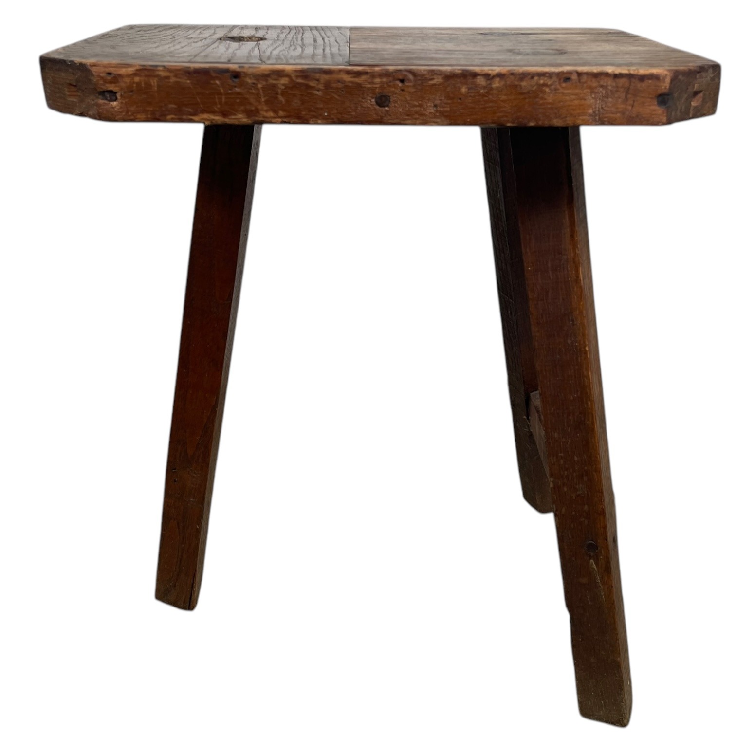 Home Made Stool Vintage French Small Milking Stool Wooden Brown Small Chair Stand Display Rest Plinth Seat Tabouret c1960-70’s 10 Home Made Stool Vintage French Small Milking Stool Wooden Brown Small Chair Stand Display Rest Plinth Seat Tabouret c1960-70's - Image 10