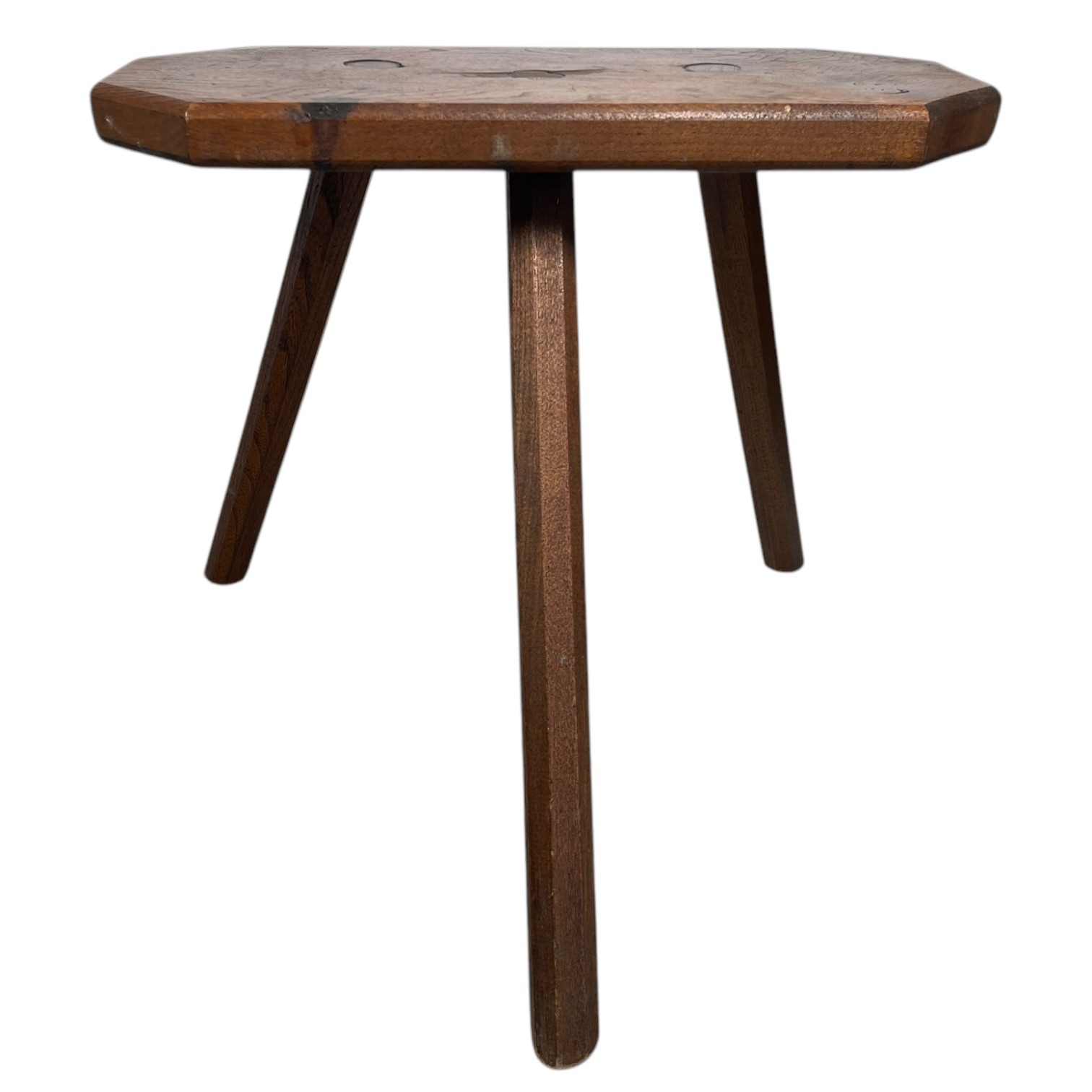 Vintage French Plant Stand Plinth Wooden Stool Seat Rest Tripod Leg Tabouret c1960’s 7 Vintage French Plant Stand Plinth Wooden Stool Seat Rest Tripod Leg Tabouret c1960's - Image 7