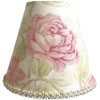 Vintage French Lampshade Fabric Pink Rose Green White Small Tiny Bedside Table Lamp Shade Material Design circa 1980's