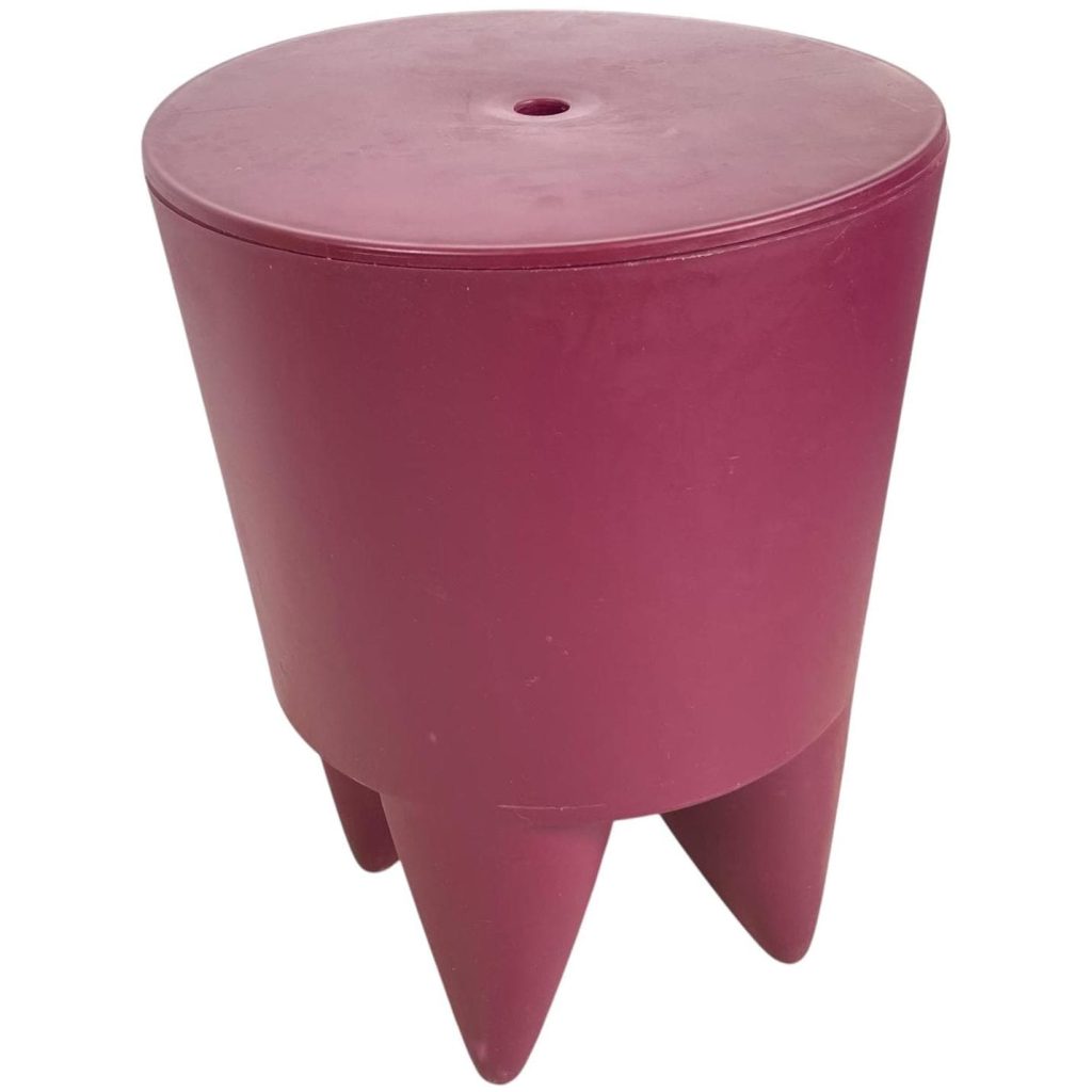 Vintage French Stool Starck Rest Chair Seat Rest Plinth Stand Display Tabouret Purple Designer Storage Tabouret c1990's