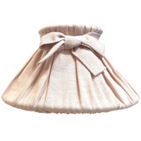 Vintage French Lampshade Fabric Pink Rose Bow Small Desk Table Wall Lamp Shade Material Design circa 1970-80's