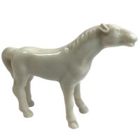 Vintage Chinese White Porcelain Horse Blanc De Chine Oriental Figurine Statue Ornament c1950-60's
