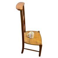 Alternative view of Vintage French Prie Dieux Wooden Prayer Praying Chair Kneeler Kneel Knee Step Stool Rest Tabouret Rattan circa 1950-60's