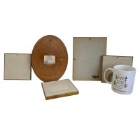 Alternative view of Vintage French English Small Framed Print Collection Of Five Reproduction Artworks Pictures Wooden Wood Gold Framed c1970-80's