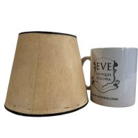 Alternative view of Vintage French Lampshade Horse Print Art Wall Lamp Shade Material Design DAMAGED circa 1970's