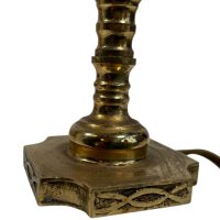Alternative view of Vintage French Small Brass Desk Bedside Lounge Office Standing Writing Electric Lamp Light Display Prop circa 1970's