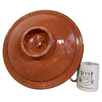 Alternative view of Vintage Moroccan Large Safi Caramel Black Serving Dish Plate Platter Wall Hanging Ornament Decor Terracotta c1980-90's