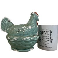 Alternative view of Vintage French Plaster Chicken Money Bank Break To Open Piggy Bank c1950-60's