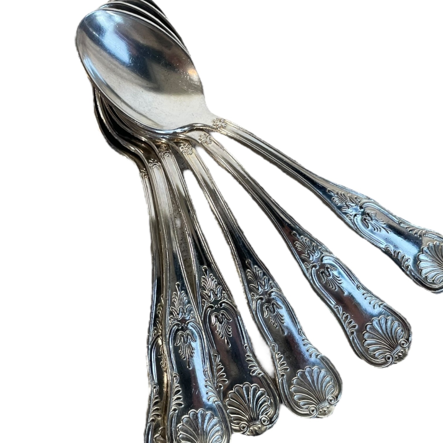 Vintage French Kings Queens Twelve Place Cutlery Set 12 Knifes Forks Spoons Teaspoons Ladle Cutlery Flatware Silverware c1970’s 6 Vintage French Kings Queens Twelve Place Cutlery Set 12 Knifes Forks Spoons Teaspoons Ladle Cutlery Flatware Silverware c1970's - Image 6