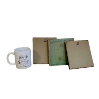 Alternative view of Vintage French Three Framed Small Prints Great Master Painting Print Collection Display Artwork c1970-80's