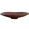 Vintage African Solid Heavy Wood Wooden Catch-All Offering Serving Dish Plate Carving Tribal Art c1970-80's
