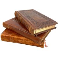 Antique French Collection Leather Bound Religious Prayer Books Collection Catholic Memorabilia Collector circa 1920-1930's