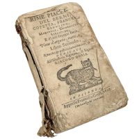 Antique Italian Poetry Song Book Damaged Worn Collection Books Collection Memorabilia Collector circa 1609