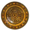 Vintage Moroccan Large Safi Caramel Black Serving Dish Plate Platter Wall Hanging Ornament Decor Terracotta c1980-90's