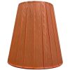 Vintage French Lampshade Pleated Fabric Orange Faded Red Small Desk Table Lamp Shade Material Design circa 1960-70's