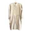 Antique French Nightgown beige Linen E B  Monogrammed size Medium Large handstitched circa 1910-20s