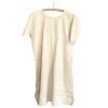 Antique French Nightgown beige Linen I L Monogrammed size Medium Large handstitched circa 1910-20s