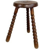 Vintage French Traditional Plant Stand Wooden Brown Small Stool Chair Display Plinth Plant Pot Tabouret DAMAGED REPAIRED c1950-60’s Vintage French Traditional Plant Stand Wooden Brown Small Stool Chair Display Plinth Plant Pot Tabouret DAMAGED REPAIRED c1950-60's