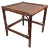 Vintage Asian Thai Wooden Wood Pole Side Table Stand Plinth Rattan Wrapped Joint circa 1970-80's