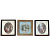 Vintage French Three Framed Small Prints Great Master Painting Print Collection Display Artwork c1970-80's