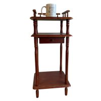 Alternative view of Vintage French Telephone Table Display Plinth Stand Table Wooden Side Stand Shelf Hallway Tabouret c1970-80's