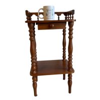 Alternative view of Vintage French Telephone Table Display Plinth Stand Table Wooden Side Stand Shelf Hallway Tabouret c1970-80's