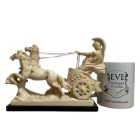 Alternative view of Vintage Italian Roman Charioteer Chariot Racing Horse Reproduction Ornament Decoration Ancient Old Ancient c1970's