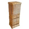Vintage French Baguette Bread Basket Woven Wicker Wood Storage Display Traditional SOME DAMAGE c1970's