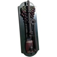 Vintage French Wall Mounted Metal Wooden Corkscrew Cork Puller Bottle Opener Bar Cafe Restaurant Decor circa 1980-90's