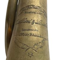 Alternative view of Vintage Trumpet Horn French Paris Traditional Musical Instrument Metal DAMAGED circa 1930-50's