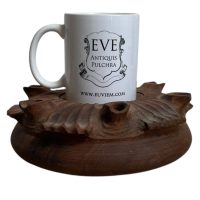 Alternative view of Vintage French Aosta Savoy Wooden Grolle Grole Carved Bowl Savoyard Grolla Friendship Cup Caf?? De L???amiti?? Six Spouts Souvenir c1960's