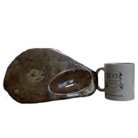 Alternative view of Vintage Italian Stone With Fossil Dish Pot Catch All Desk Tidy Jewellery circa 1960-70's